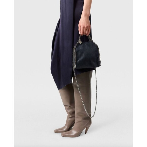 STELLA MCCARTNEY NAVY TINY SHAGGY DEAR FALABELLA - Picture 7 of 7